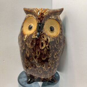 ELEGANT Expression Horned Owl Vase Porcelian Ceramic Figurine Vtge Collectible
